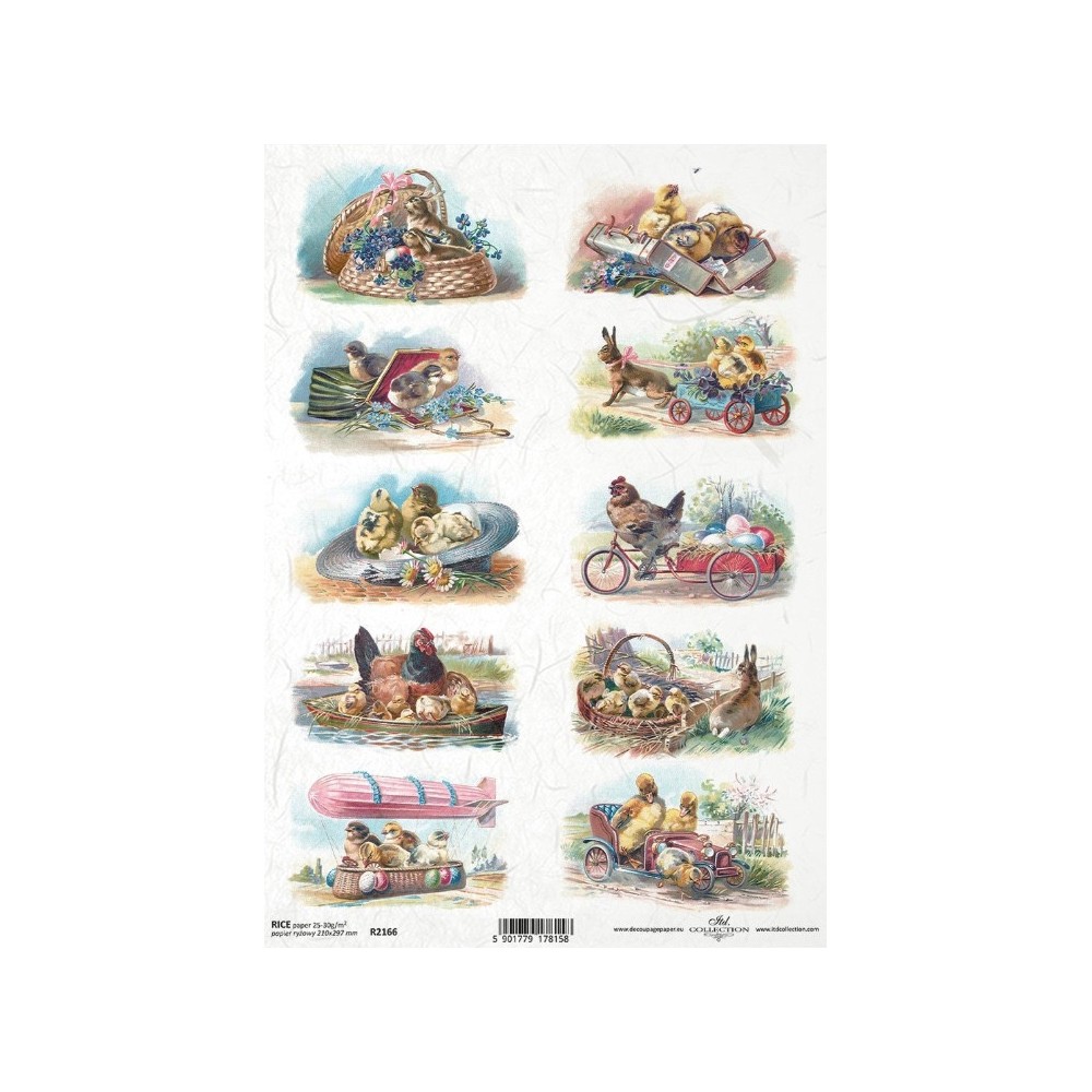 Decoupage paper A4 - ITD Collection - rice, R2166