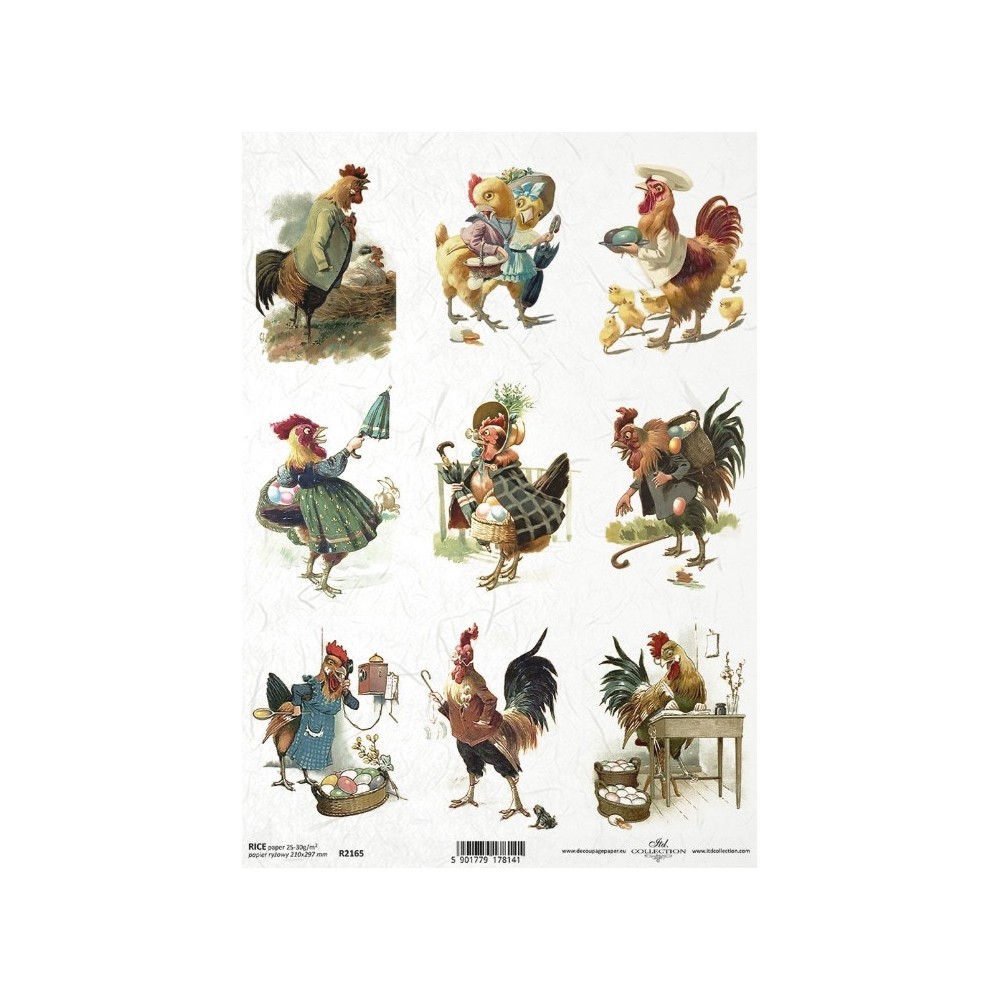 Papier do decoupage A4 - ITD Collection - ryżowy, R2165