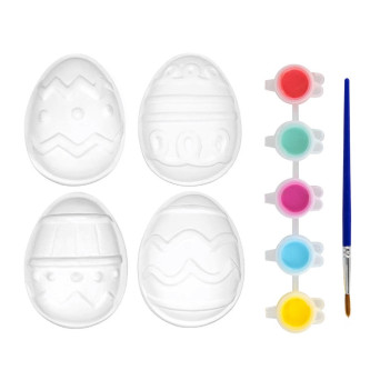 Set of plaster figures for painting Eggs - 4 pcs.