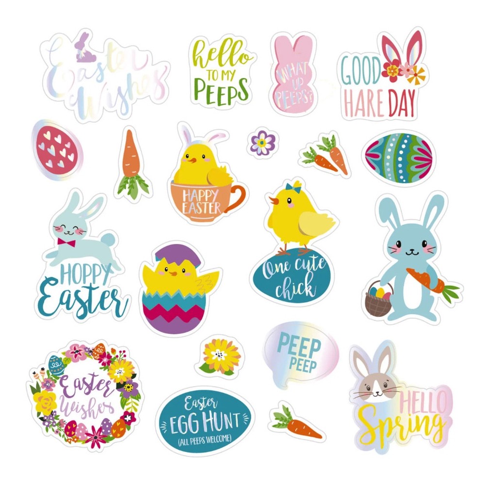Easter stickers for kids - 20 pcs.