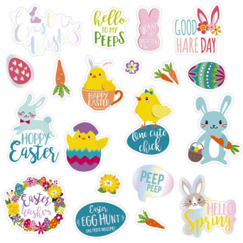 Easter stickers for kids - 20 pcs.
