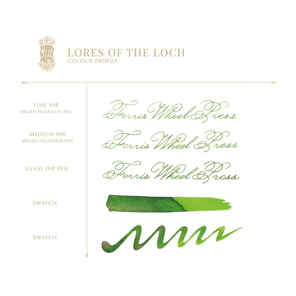 Calligraphy ink FerriTales Bestiary Series - Ferris Wheel Press - Lores of the Loch, 20 ml