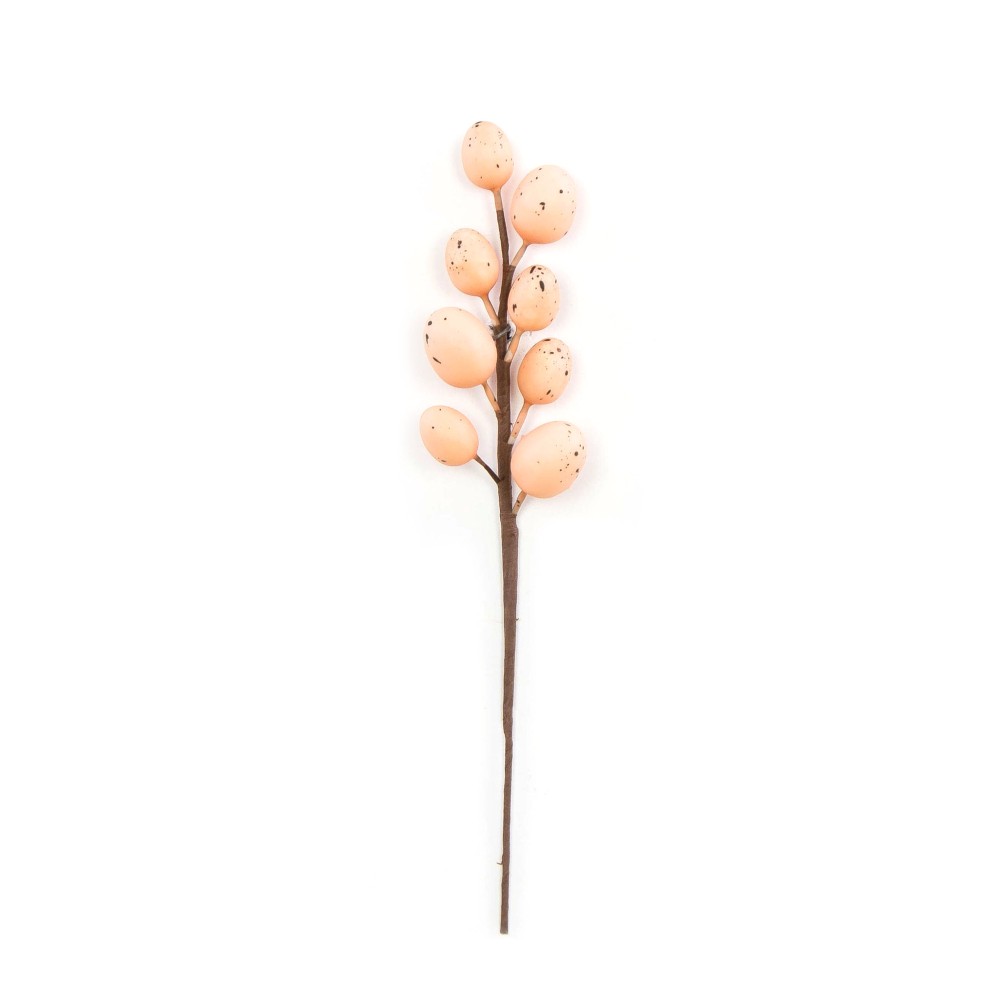Gałązka wielkanocna z jajkami - brzoskwiniowa, 15 cm