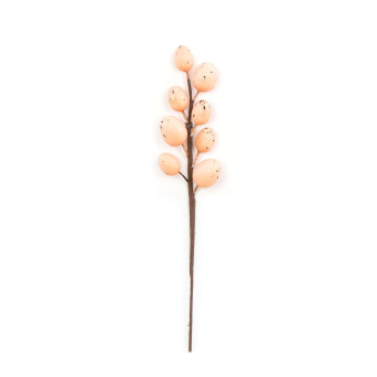 Easter branch with eggs - peach, 15 cm