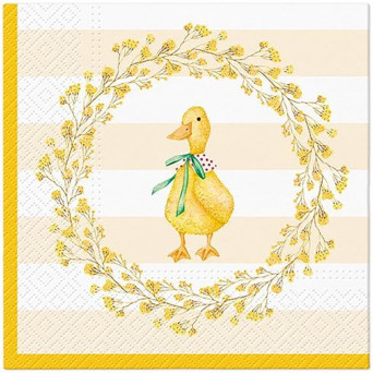 Serwetki ozdobne - Paw - Duck with Wreath, 20 szt.