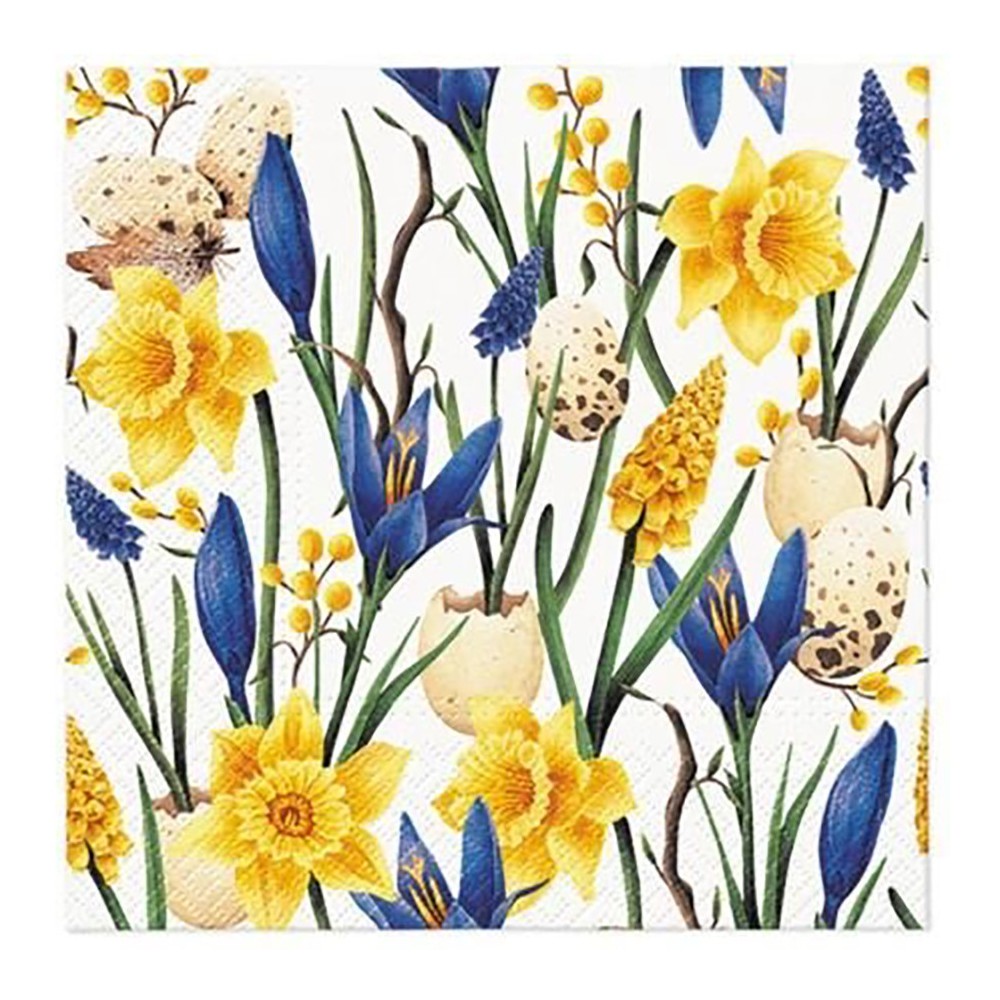 Decorative napkins - Paw - Muscari with Daffodils, 20 pcs.
