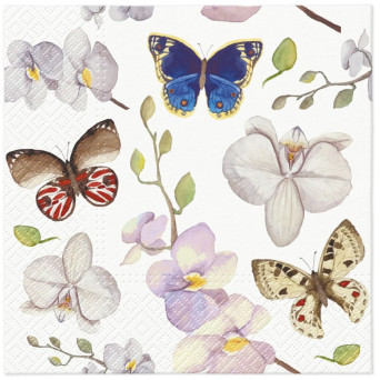 Decorative napkins - Paw - Orchidea Butterfly, 20 pcs.
