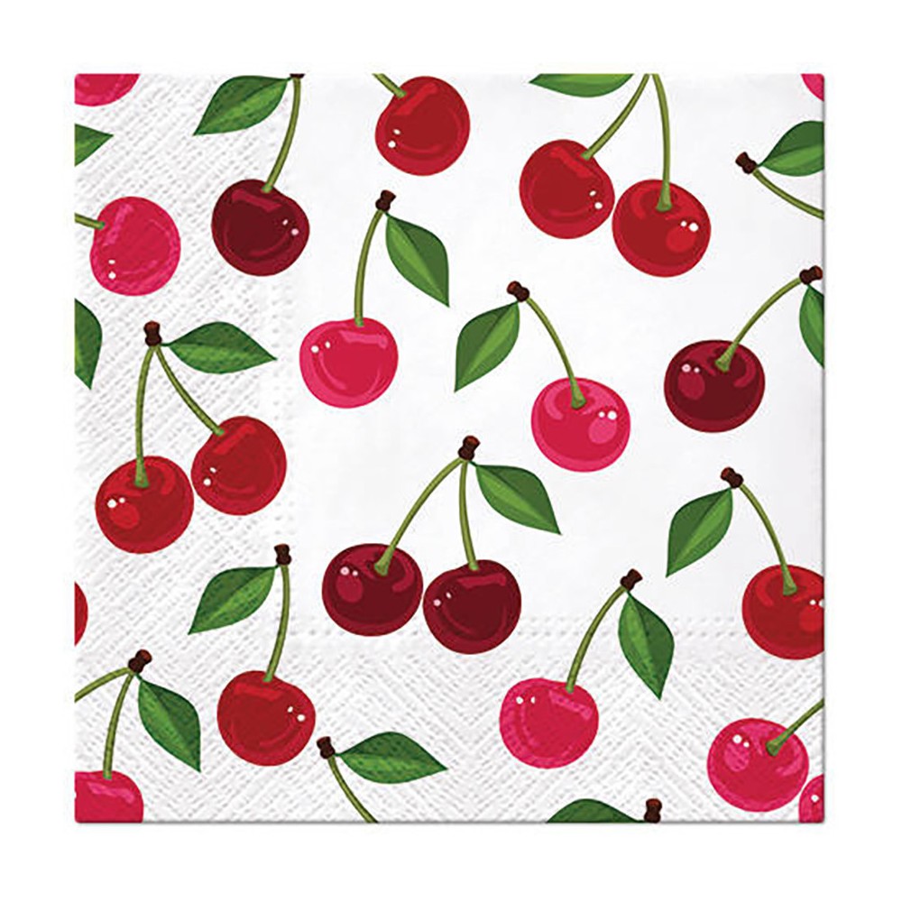 Serwetki ozdobne - Paw - Cherries Pattern, 20 szt.