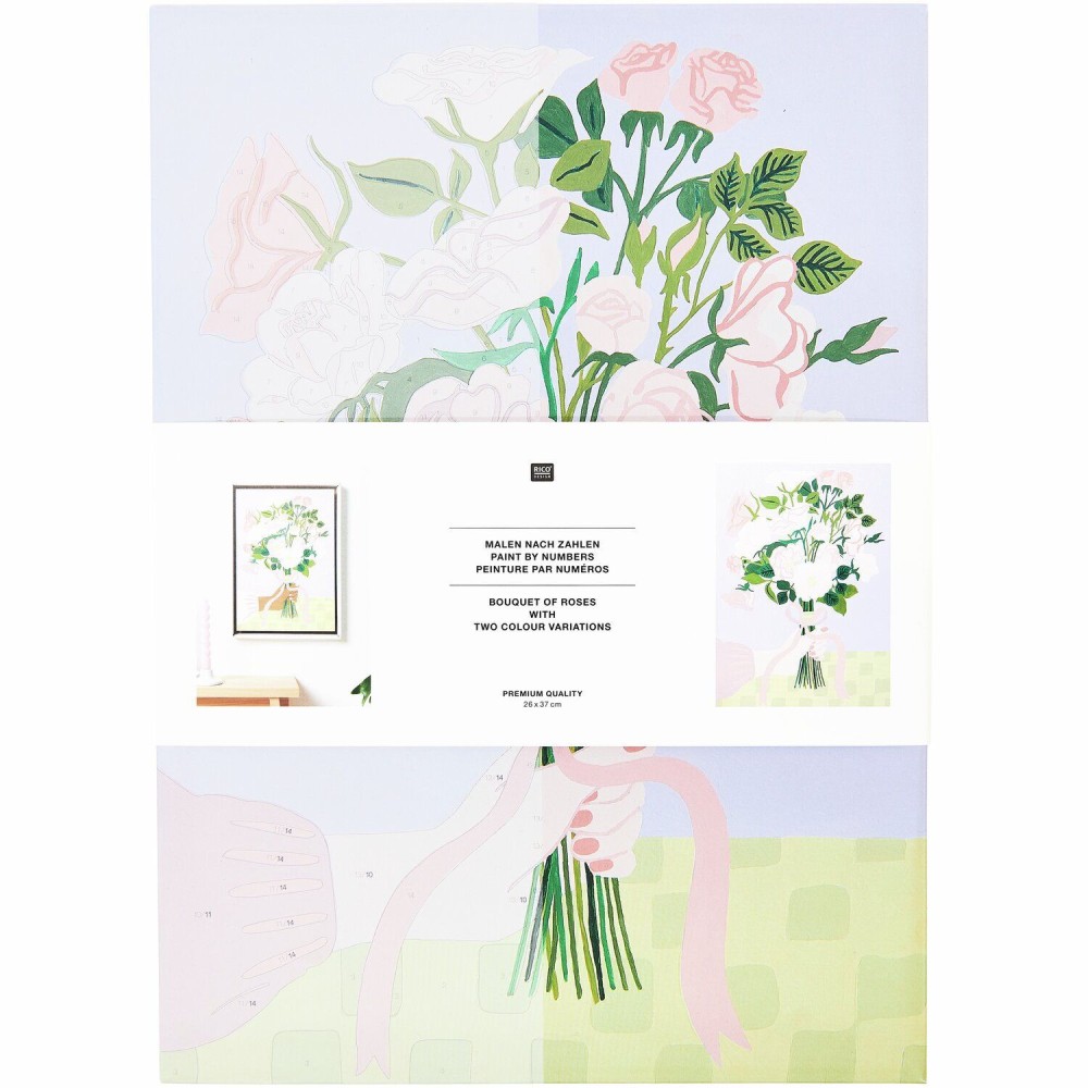Zestaw do malowania po numerach - Rico Design - Roses Bouquet