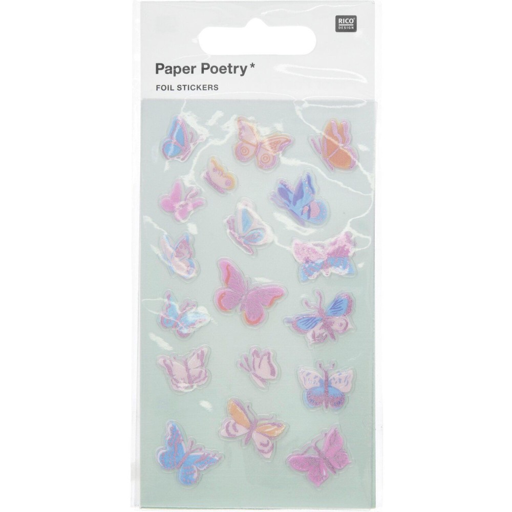Naklejki foliowe Butterflies - Paper Poetry - 72 szt.