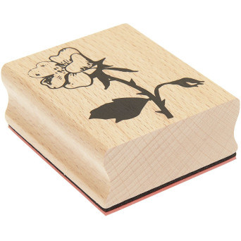 Wooden stamp Rose - Rico Design - 6 x 7 cm