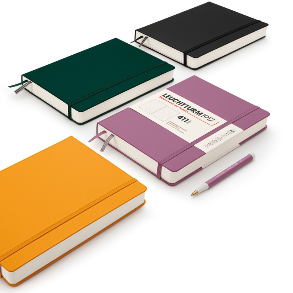 Dotted Notebook 411 A5 - Leuchtturm1917 - Forest Green, hardcover, 80g/m2