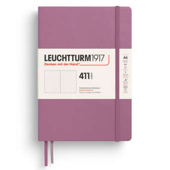 Dotted Notebook 411 A5 - Leuchtturm1917 - Dusty Rose, hardcover, 80g/m2