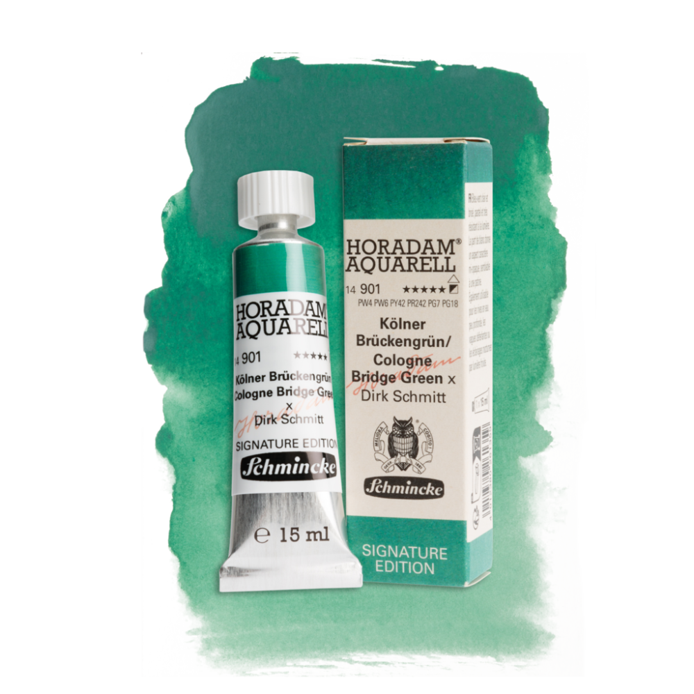 Farba akwarelowa Horadam Aquarell - Schmincke - 901, Cologne Bridge Green, 15 ml