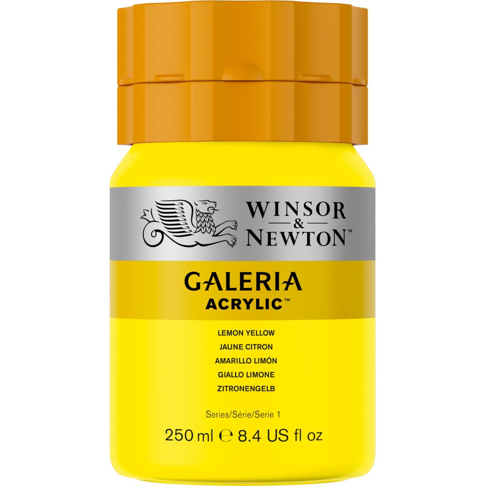 Acrylic paint Galeria - Winsor & Newton - 346, Lemon Yellow, 250 ml