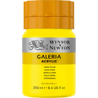Acrylic paint Galeria - Winsor & Newton - 346, Lemon Yellow, 250 ml