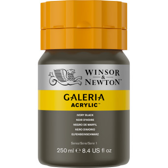 Farba akrylowa Galeria - Winsor & Newton - 331, Ivory Black, 250 ml