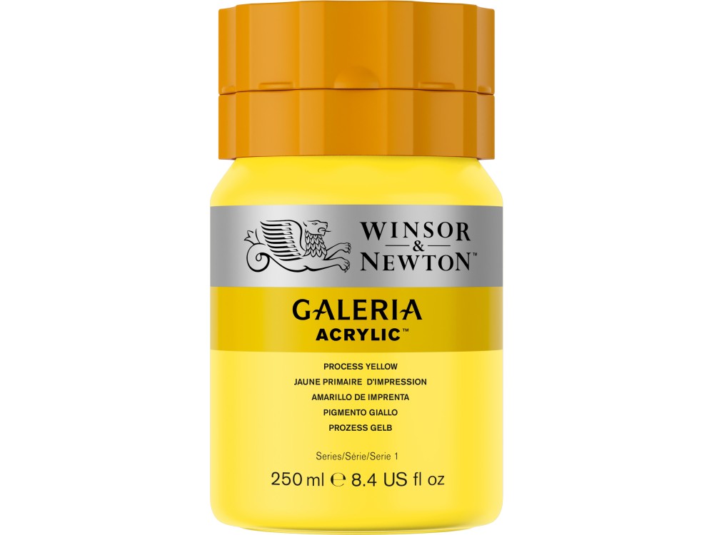 Farba akrylowa Galeria - Winsor & Newton - 527, Process Yellow, 250 ml