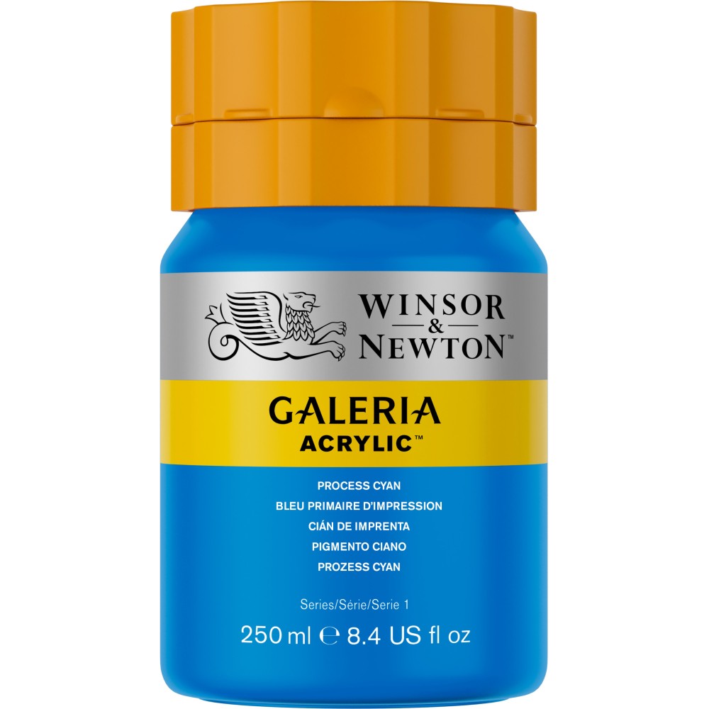 Acrylic paint Galeria - Winsor & Newton - 535, Process Cyan, 250 ml