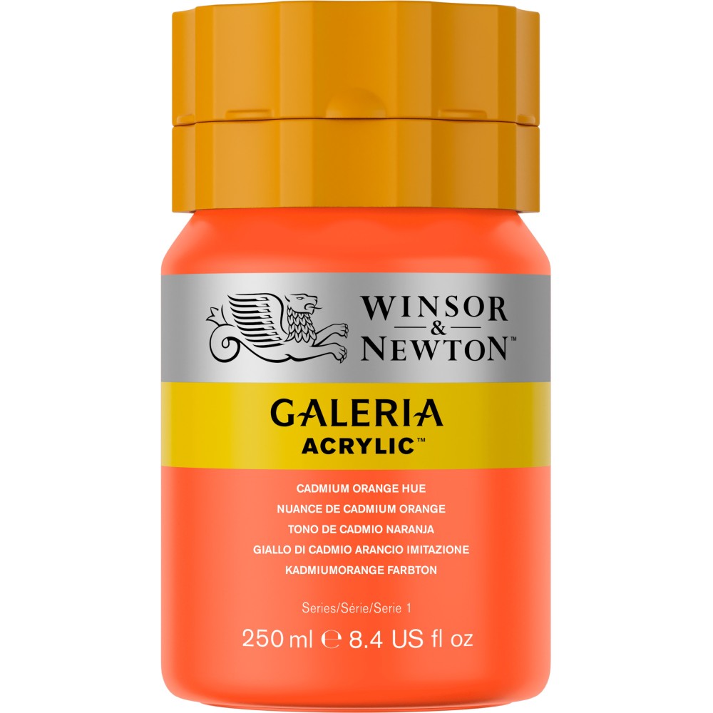 Acrylic paint Galeria - Winsor & Newton - 090, Cadmium Orange Hue, 250 ml
