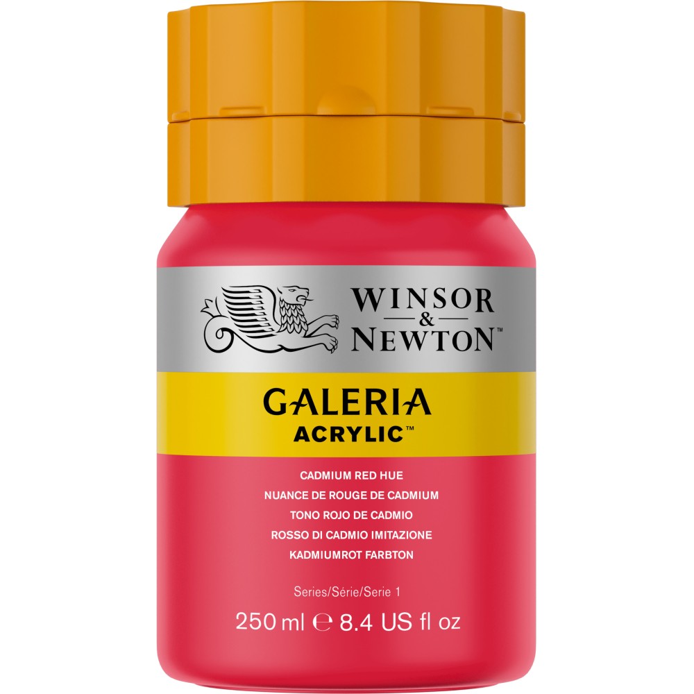 Farba akrylowa Galeria - Winsor & Newton - 095, Cadmium Red Hue, 250 ml