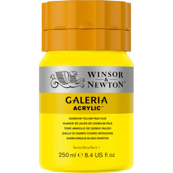 Farba akrylowa Galeria - Winsor & Newton - 114, Cadmium Yellow Pale Hue, 250 ml
