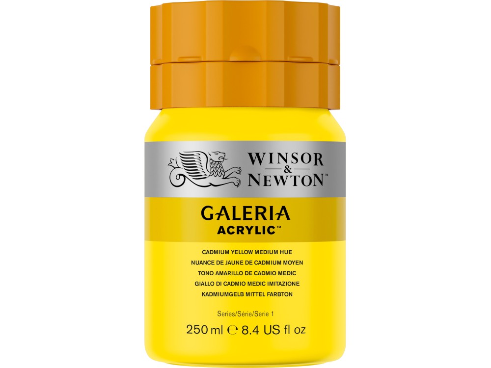 Acrylic paint Galeria - Winsor & Newton - 120, Cadmium Yellow Medium Hue, 250 ml