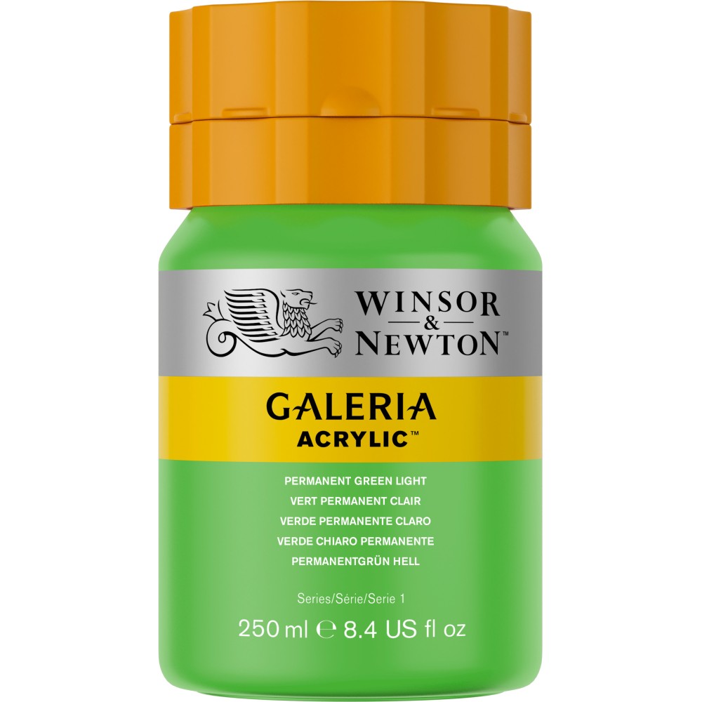 Acrylic paint Galeria - Winsor & Newton - 483, Permanent Green Light, 250 ml