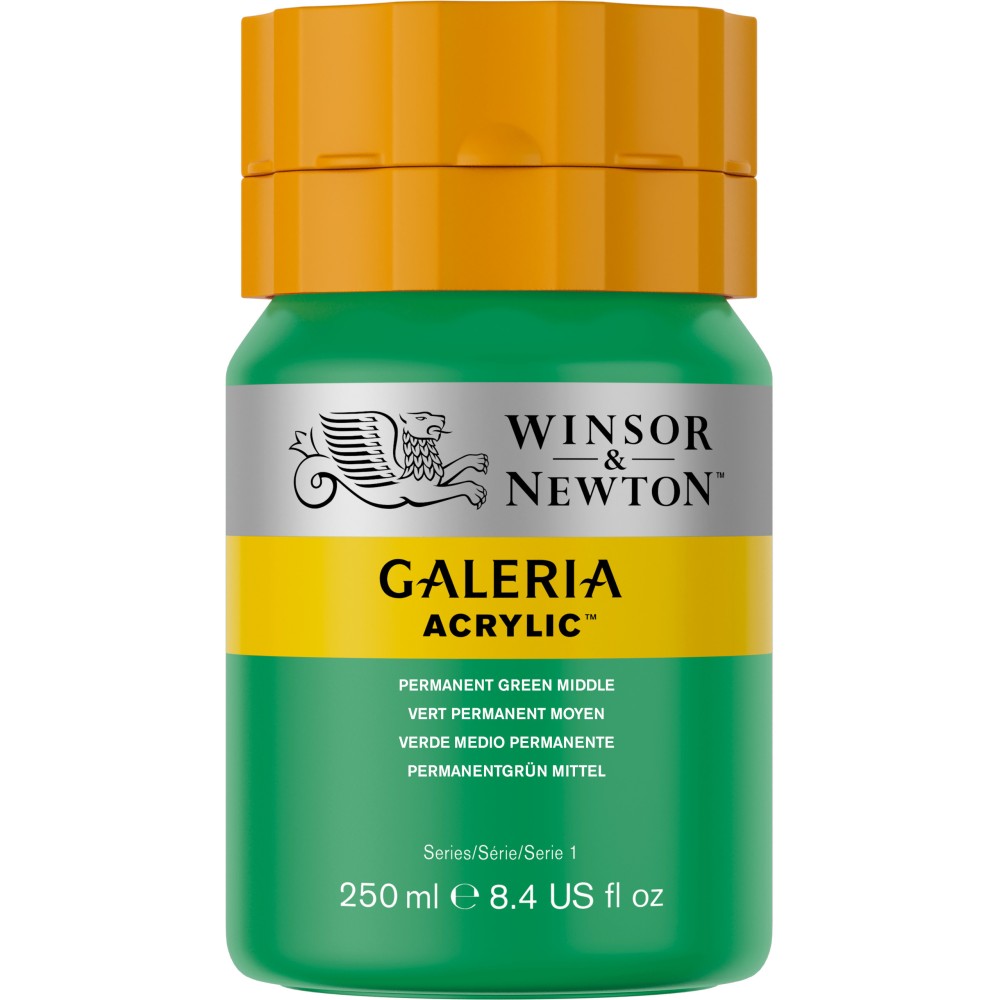 Acrylic paint Galeria - Winsor & Newton - 484, Permanent Green Middle, 250 ml