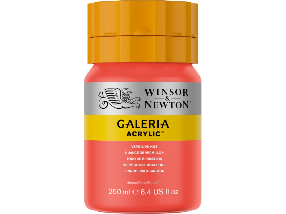 Farba akrylowa Galeria - Winsor & Newton - 682, Vermilion Hue, 250 ml