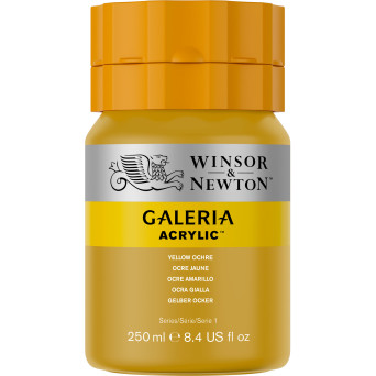 Farba akrylowa Galeria - Winsor & Newton - 744, Yellow Ochre, 250 ml