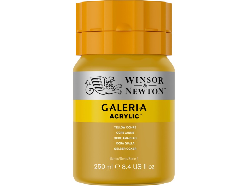 Farba akrylowa Galeria - Winsor & Newton - 744, Yellow Ochre, 250 ml
