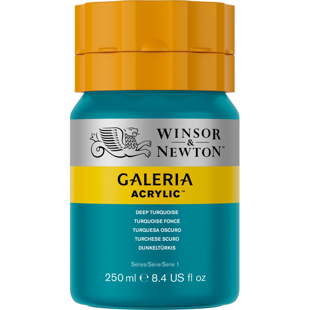 Farba akrylowa Galeria - Winsor & Newton - 232, Deep Turquoise, 250 ml