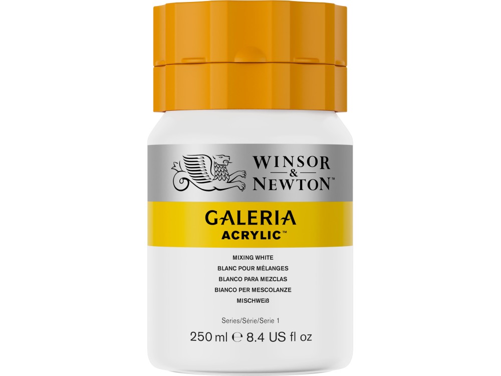Farba akrylowa Galeria - Winsor & Newton - 415, Mixing White, 250 ml
