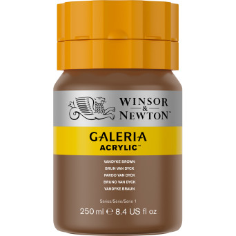 Farba akrylowa Galeria - Winsor & Newton - 676, Vandyke Brown, 250 ml
