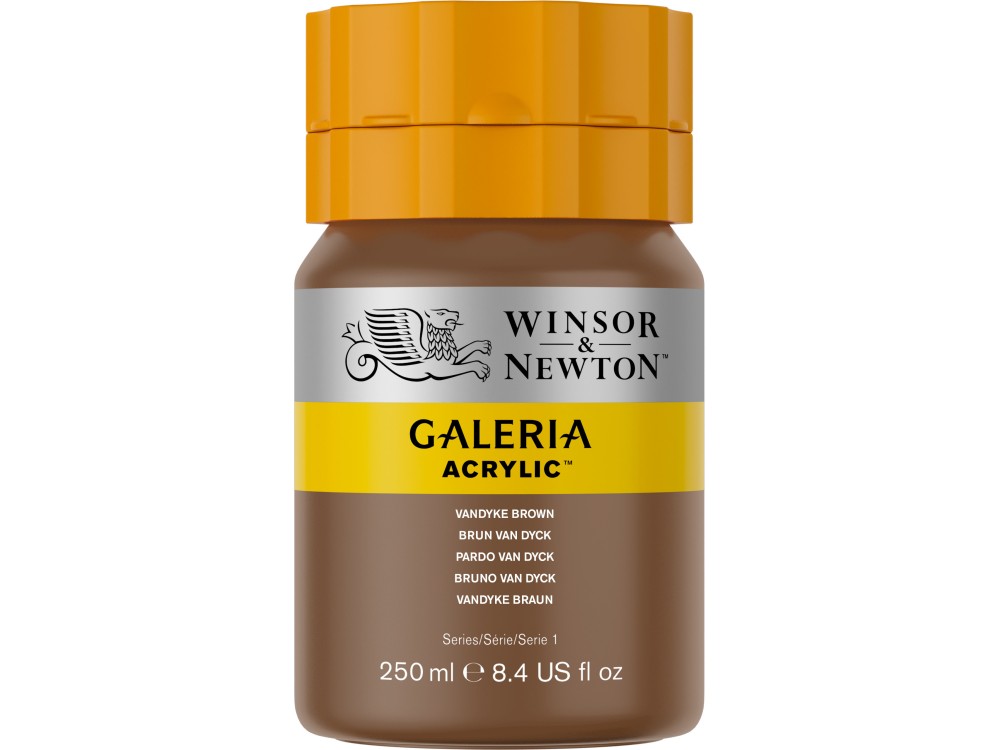 Acrylic paint Galeria - Winsor & Newton - 676, Vandyke Brown, 250 ml