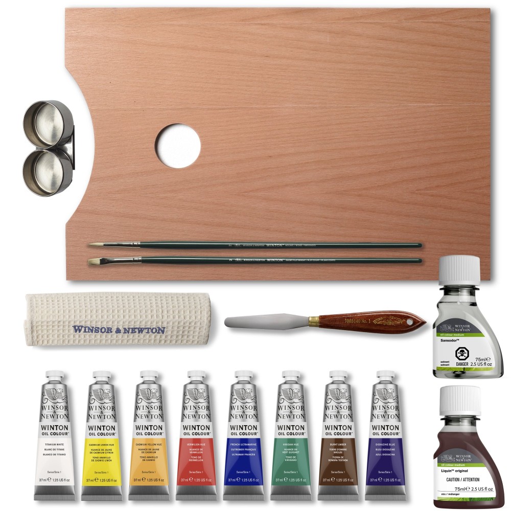 Zestaw farb olejnych Winton w drewnianym etui - Winsor & Newton - 15 szt.
