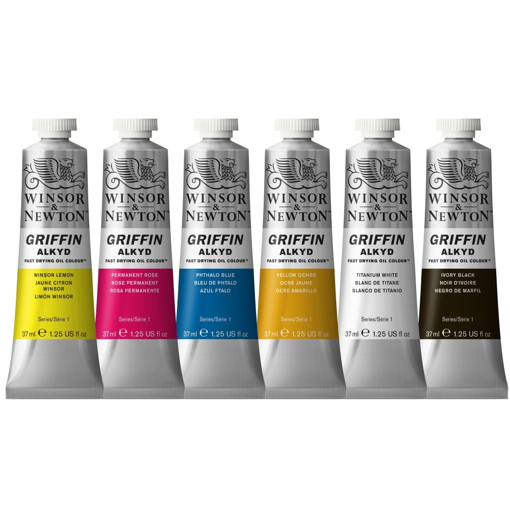 Set of Griffin Alkyd Oil Colour paints - Winsor & Newton - 6 pcs.