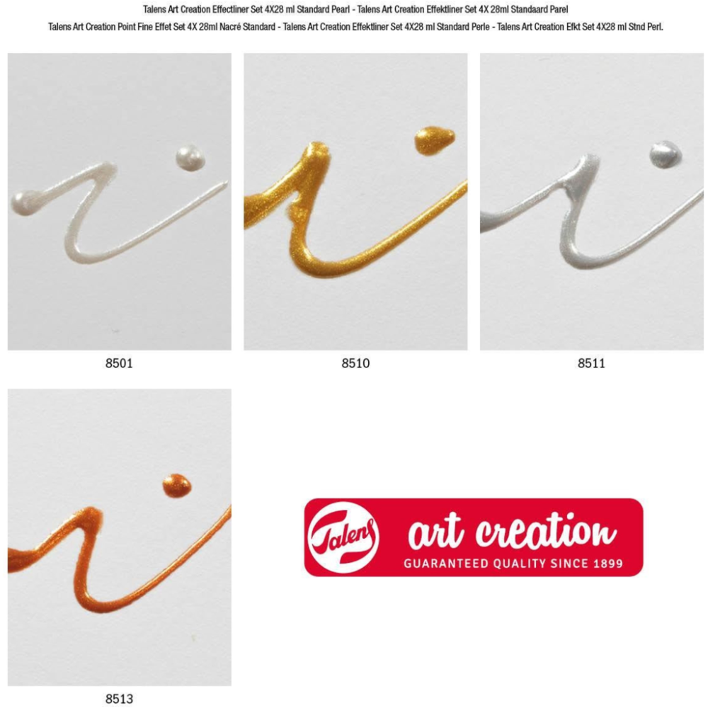 Set of Relief Effect liners - Talens Art Creation - 4 x 28 ml