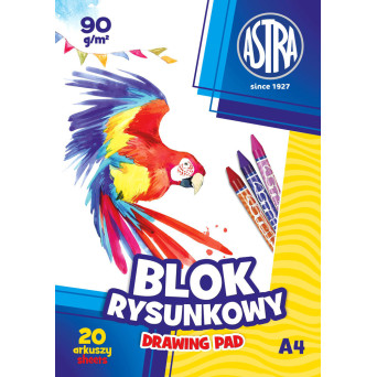 Drawing Paper Pad A4 - Astra - white 100 g 20 sheets