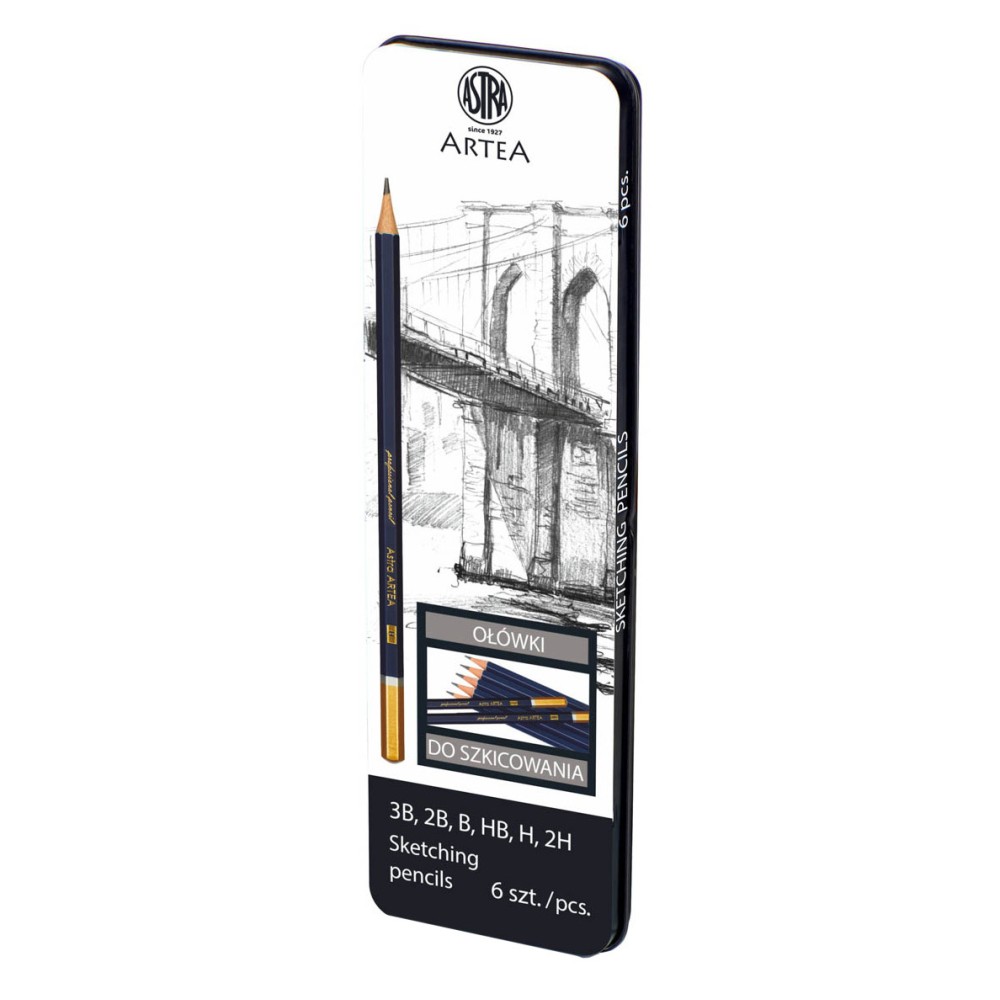 Set of sketching Artea pencils - Astra - 6 pcs.
