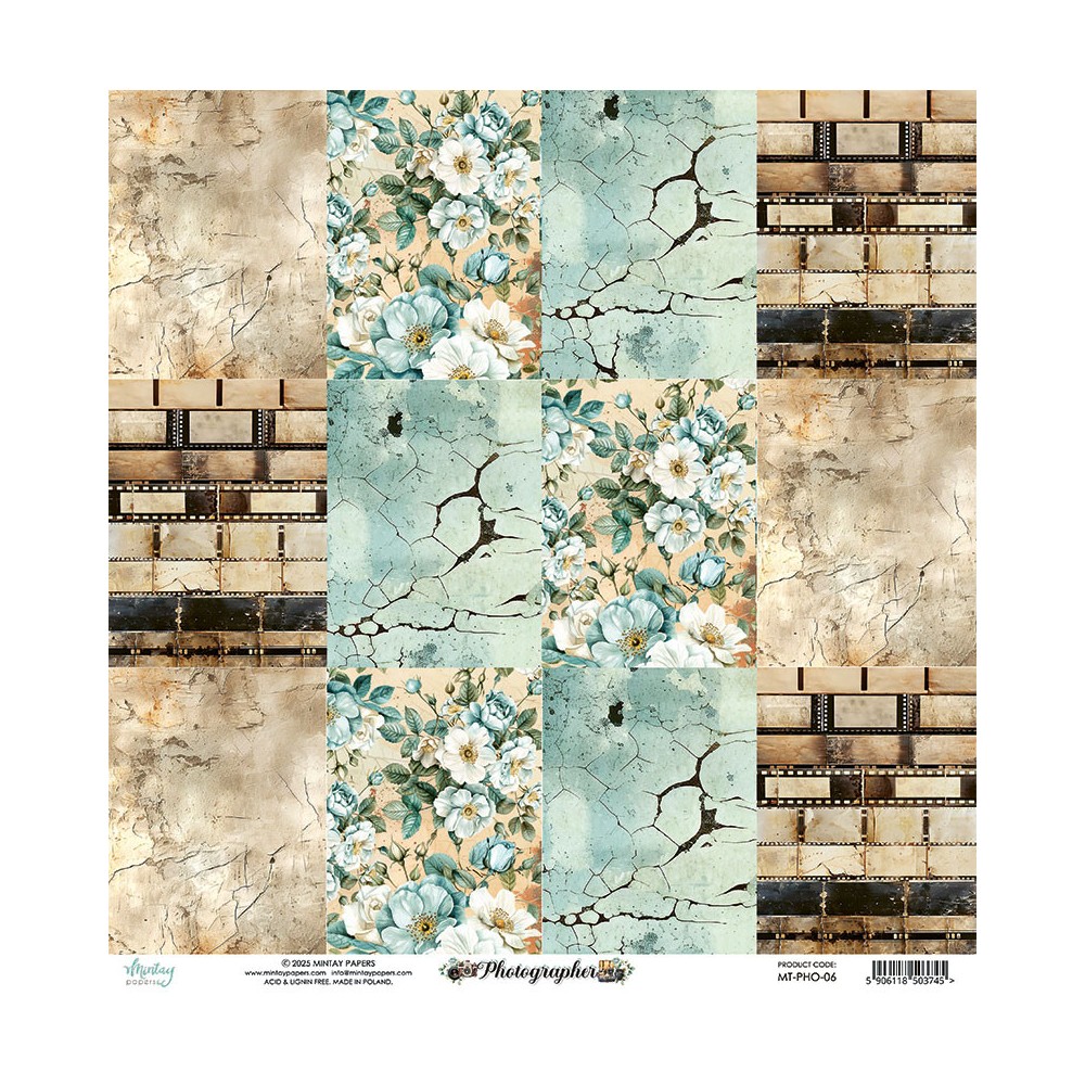 Papier do scrapbookingu 30,5 x 30,5 cm - Mintay - Photographer 06
