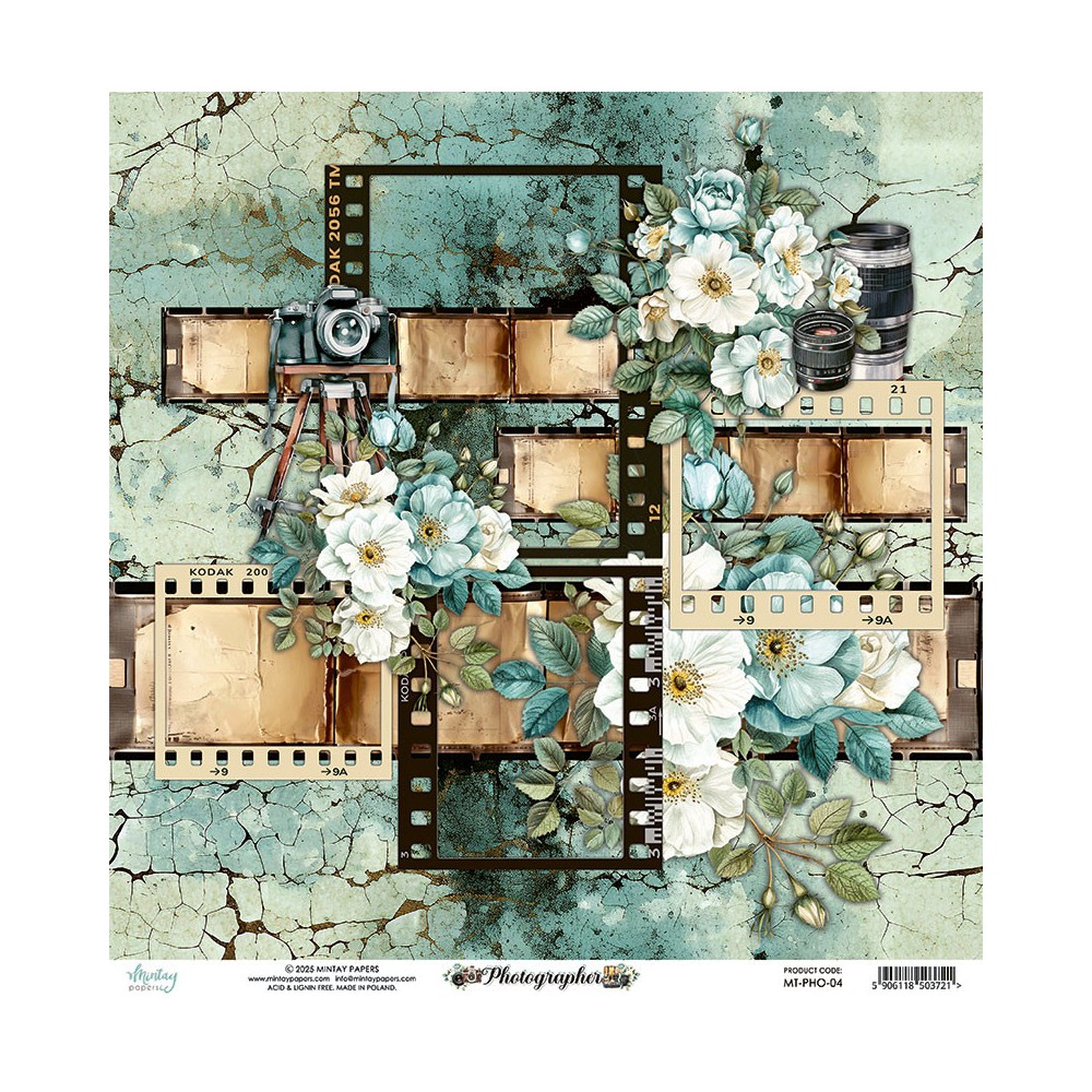 Papier do scrapbookingu 30,5 x 30,5 cm - Mintay - Photographer 04
