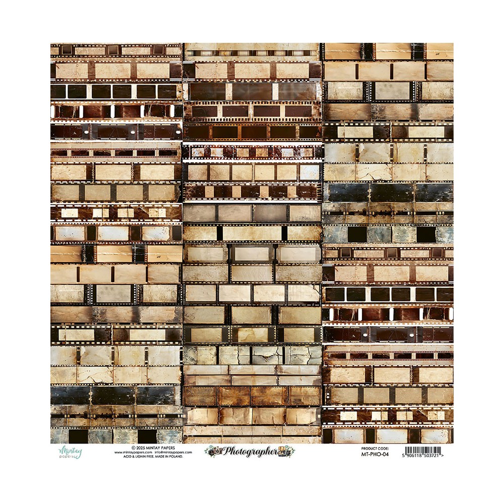 Papier do scrapbookingu 30,5 x 30,5 cm - Mintay - Photographer 04