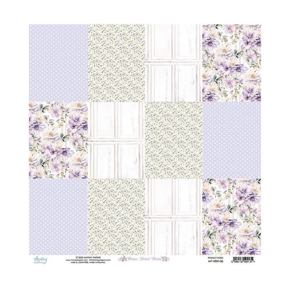 Scrapbooking paper 30,5 x 30,5 cm - Mintay - Home Sweet Home 06