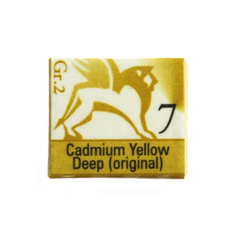 Watercolors in half pans - Renesans - 7, cadmium yellow deep, 1,5 ml