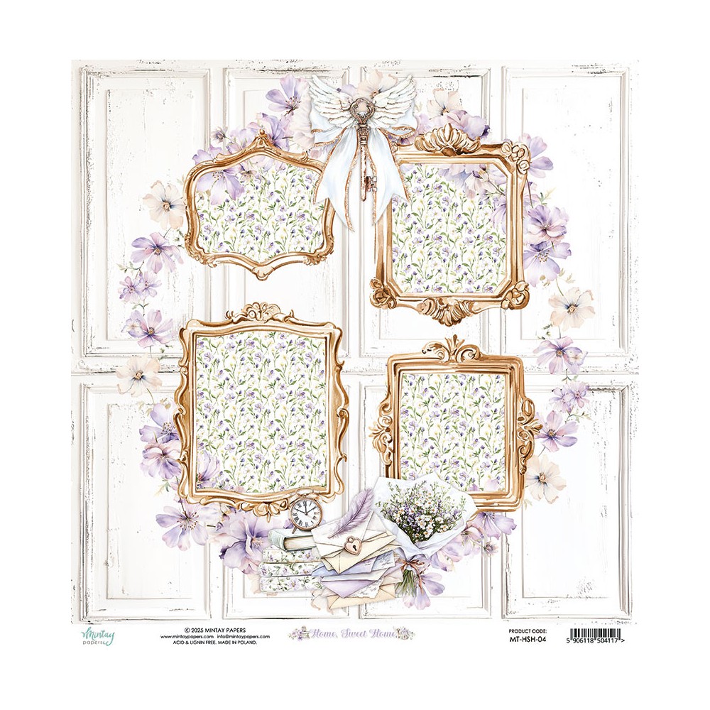 Scrapbooking paper 30,5 x 30,5 cm - Mintay - Home Sweet Home 04