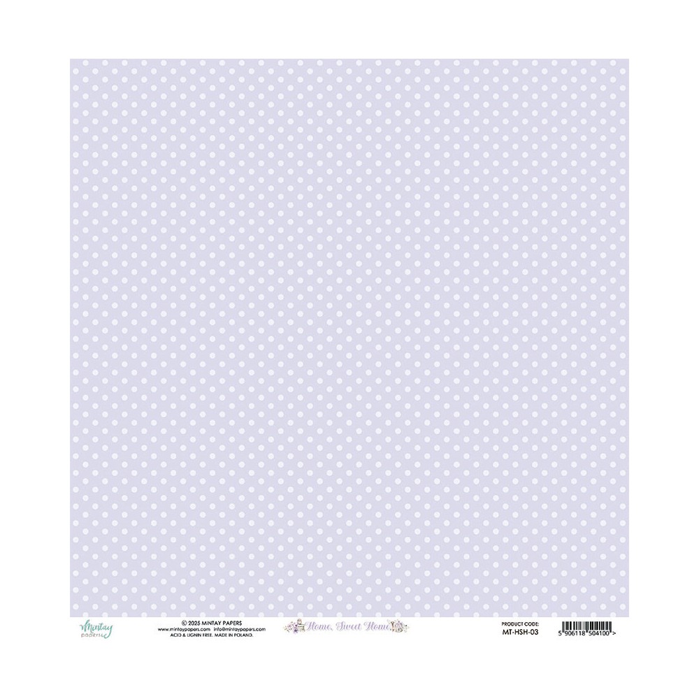 Papier do scrapbookingu 30,5 x 30,5 cm - Mintay - Home Sweet Home 03