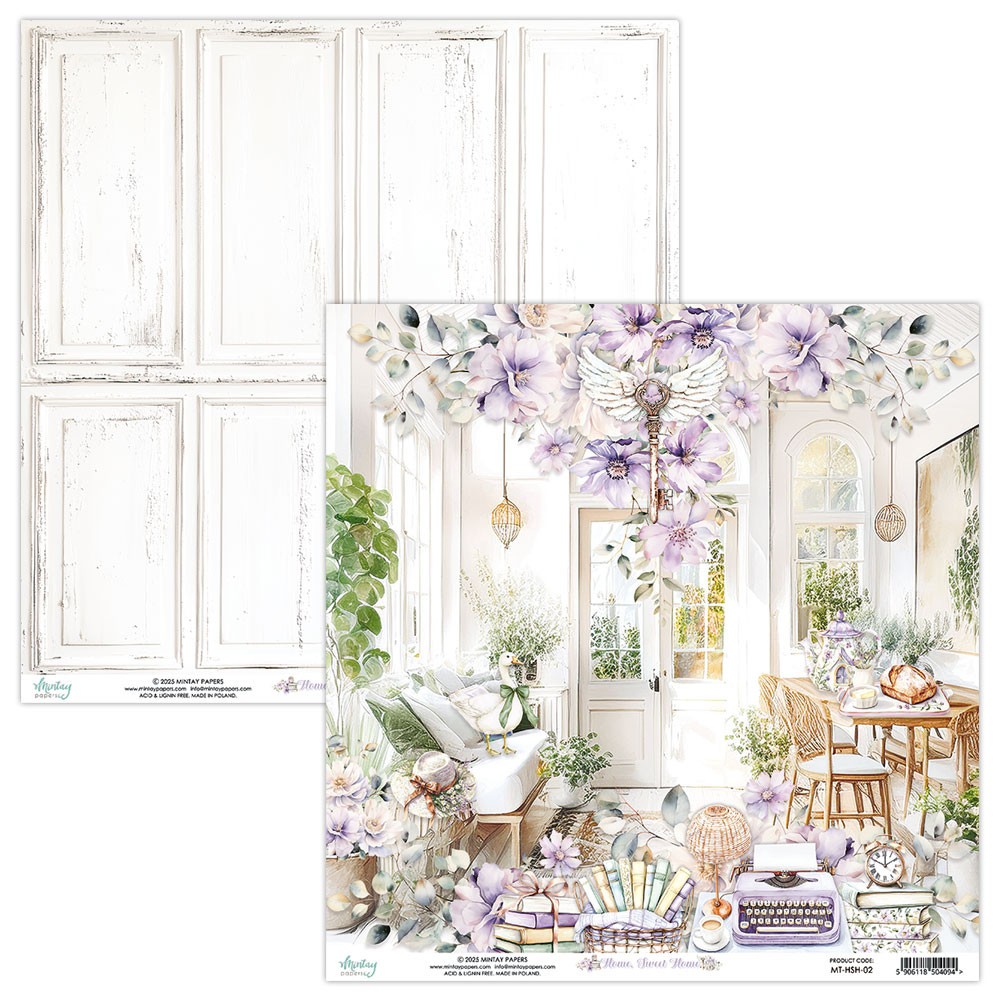 Scrapbooking paper 30,5 x 30,5 cm - Mintay - Home Sweet Home 02