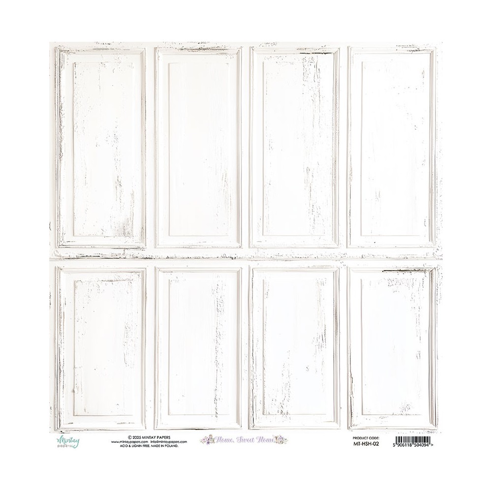Scrapbooking paper 30,5 x 30,5 cm - Mintay - Home Sweet Home 02